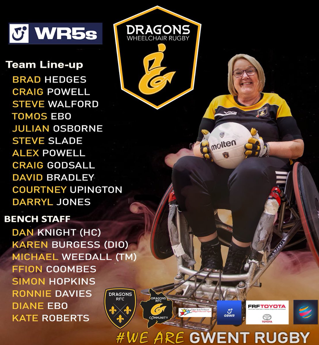 Safe journey and good luck to the @DRAGONSWCR Staff and players who travel to Stoke Mandeville today/ tomorrow for @gbwrnews #WR5s round2️⃣ Thank you to everyone who supports us @dragonsrugby @DRA_Community @frftoyotagroup @TorfaenLeisureT @torfaensport volunteers❤️ Go well🐉