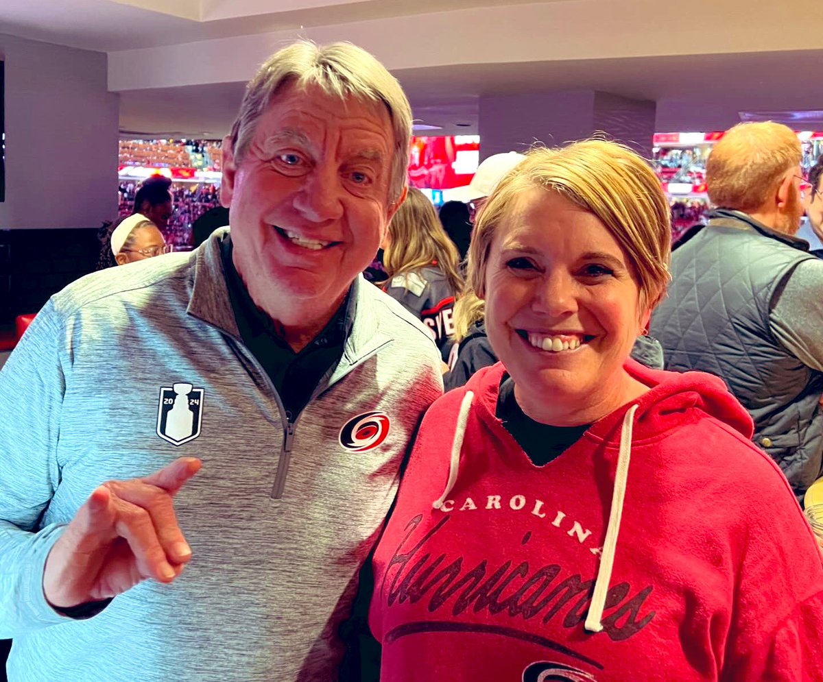 My Wolfpack fandom continues! Got to meet @PackWomensBball Coach Wes Moore at the Hurricanes game last night! #GoPack #WPN 🐺 🏀