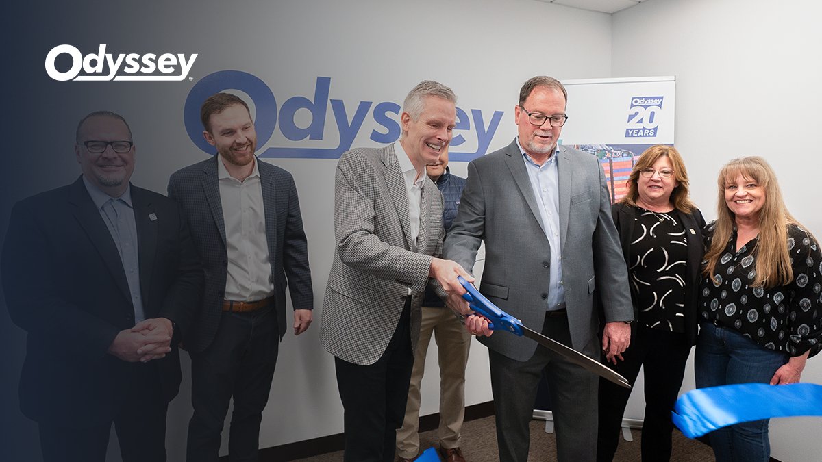 Odyssey is excited to announce our new Intermodal Division's regional headquarters outside the Chicago area. Thank you to all that attended our grand opening to help celebrate this move! bit.ly/3WzQhnU #odysseylogistics #supplychain #intermodal #newoffice #multimodal
