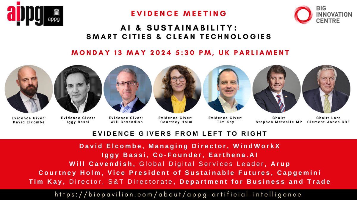 APPG AI (@appg_ai) on Twitter photo AI & City Sustainability with <a href="/willcavendishCB/">Will Cavendish</a> <a href="/HolmCourt29622/">Courtney Holm</a> DavidElcombe <a href="/IggyBassi/">Iggy Bassi</a> <a href="/tim_r_kay/">Tim Kay</a> May 13 !! Join APPG AI Events at Pavilion on App Store apple.co/4dCawaW
OR Pavilion on Google Play bit.ly/44Da6N3 OR Pavilion on PC website: bit.ly/4buFKPh AI & City Sustainability with <a href="/willcavendishCB/">Will Cavendish</a> <a href="/HolmCourt29622/">Courtney Holm</a> DavidElcombe <a href="/IggyBassi/">Iggy Bassi</a> <a href="/tim_r_kay/">Tim Kay</a> May 13 !! Join APPG AI Events at Pavilion on App Store apple.co/4dCawaW
OR Pavilion on Google Play bit.ly/44Da6N3 OR Pavilion on PC website: bit.ly/4buFKPh