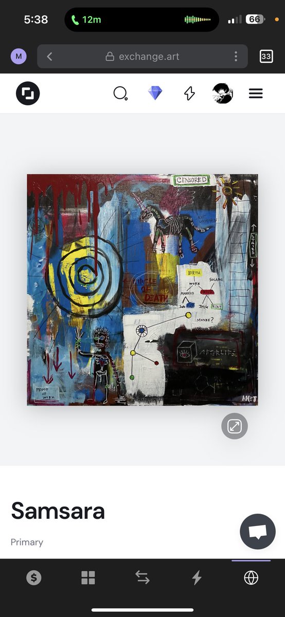 A proud owner one of the earliest <a href="/amir_hamz_/">AmeT</a> physical painting. Been asking him to tokenize this painting and last week he airdrop me this. Thank you amet me love you!