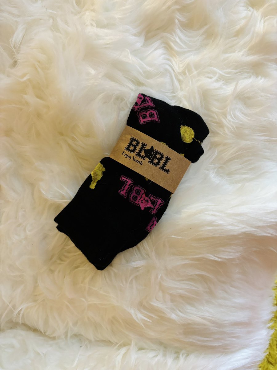 Sock it to me! 🧦✨ Got my parcel of some of the Enjoy Youth merch yesterday - I love these socks with @Molokid album art on them! ONE WEEK till Enjoy Youth is out! 💿 fanlink.tv/enjoyyouthform… 🧦 store.brightlightx2.com
