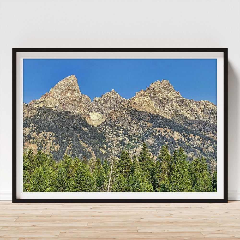 #GrandTetons Up Close Framed Print #Wyoming #mountains #landscape #travel #photography #prints for your #home or #office #decor #FillThatEmptyWall #BuyIntoArt 
View all print options here ---&gt; buff.ly/3YqGvll
