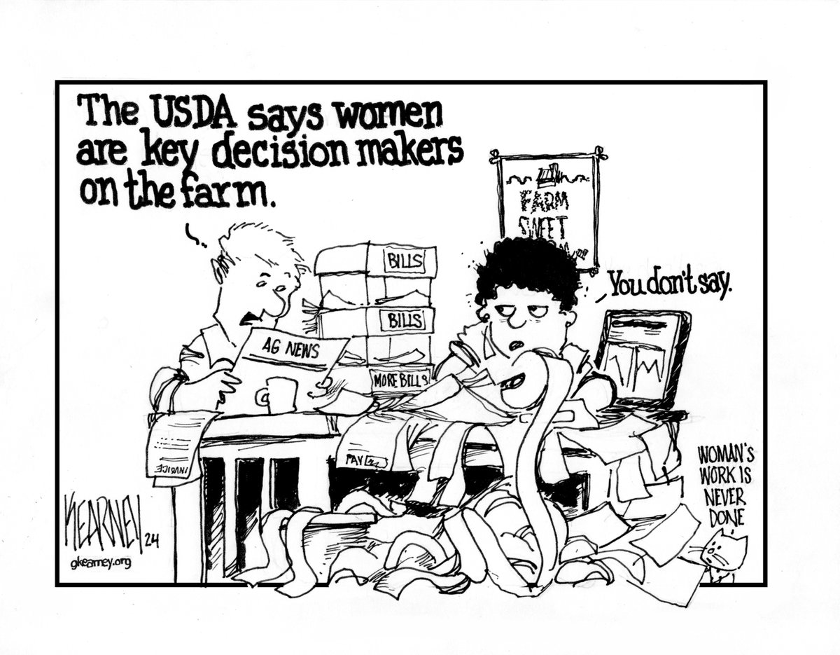 Women are key decision-makers on farms USDA says #USDA #farming #agriculture #cartoon