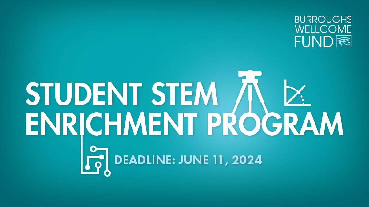 Now accepting applications for the Student STEM Enrichment Program | Deadline June 11 SSEP supports diverse programs that enable NC primary and secondary students to participate in creative STEM activities buff.ly/3pumI44 #bwfssep