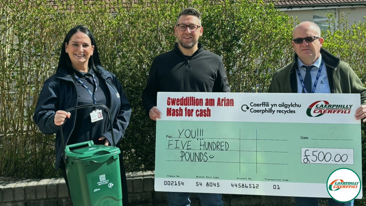 🌟 Mr Powell from Bargoed is heading into the weekend £500 better off thanks to our Mash for Cash campaign! ♻️ Recycle your food waste to be in with a chance of joining the winners circle. Read more: bit.ly/44BQMzT