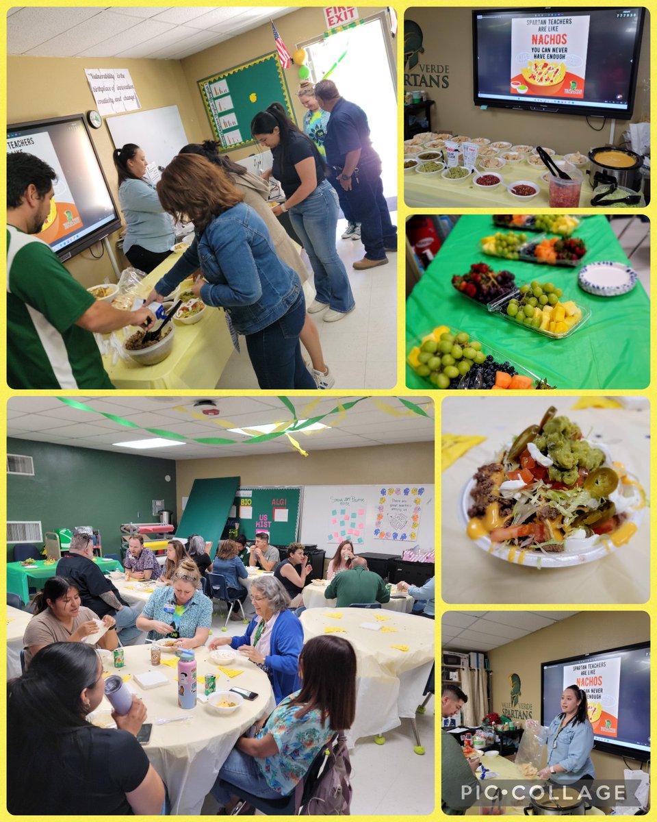It's no ordinary Nachos for extraordinary teachers 💛💚 Day 4 of Teacher Appreciation Week at Valle Verde ECHS! Lots of treats for our Spartan team 🌟 #WEareSparta #THEDISTRICT