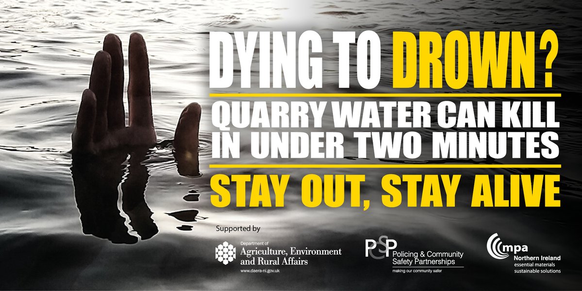 ⚠️Remember dangers of swimming in quarry water as we experience warmer weather 🔗More: nidirect.gov.uk/articles/stayi… Don’t be dying to drown. Stay out, stay alive! @NIFRSOFFICIAL @belfastcc @nidirect @PoliceServiceNI @PCSP_S @Justice_NI @Education_NI @MPANIreland @niwnews @ParentingNI