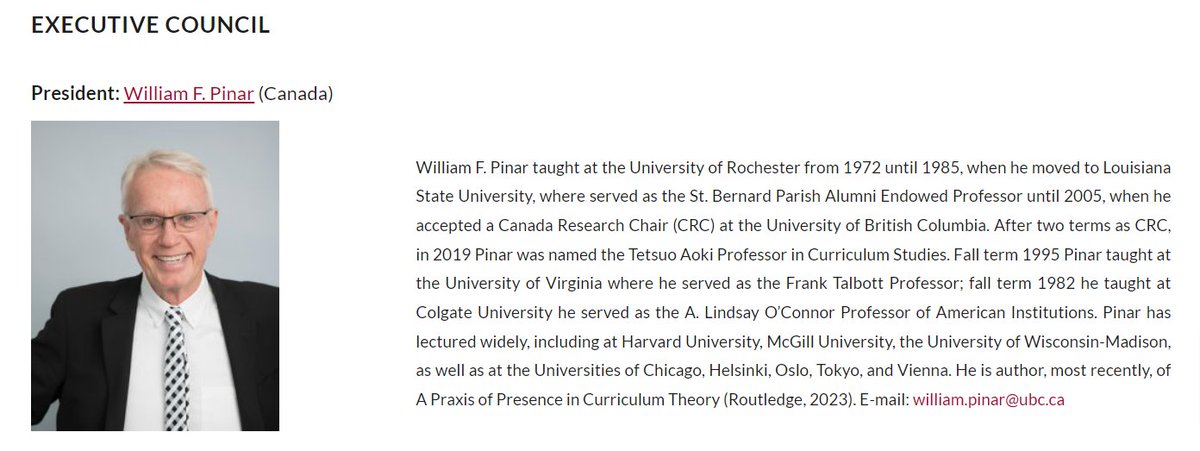 Meet William F. Pinar, the President of AAIDES!