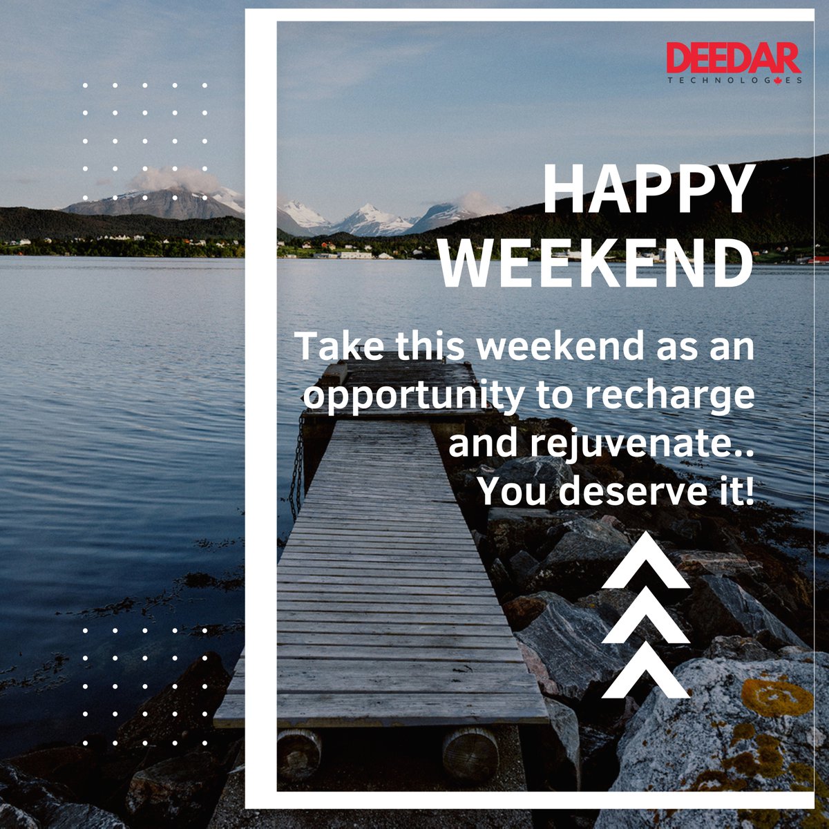 Take advantage of this weekend to refresh and revitalize. Treat yourself to some well-deserved rest and relaxation. You've earned it!

#DeedarTechnologies #DigitalMarketing #WeekendVibes #MentalHealthManagement #HappyWeekend #MentalHealthAwareness