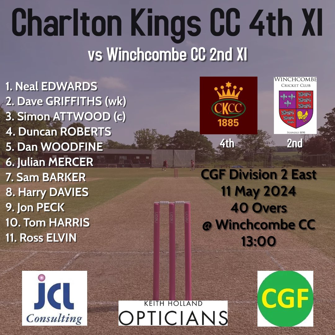 MATCH DAY 2 - TEAM NEWS

After last weekend’s whitewash due to the weather, our teams look to kick off their league campaigns tomorrow!

The bar will be open at Ryeworth all day, with the Karaoke social kicking off at 7:30pm. Good luck to all our players! 🏏 ☀️ 🍻