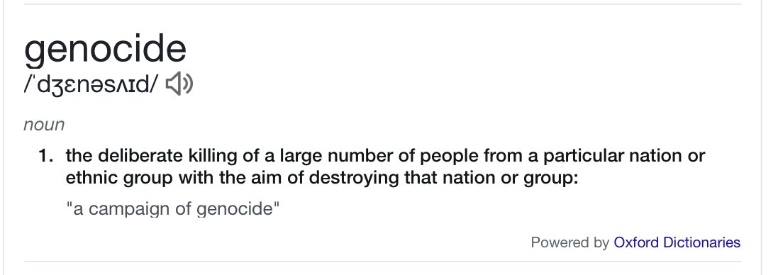 Is what is happening in Gaza, a genocide? Here’s the dictionary definition for those who need it.