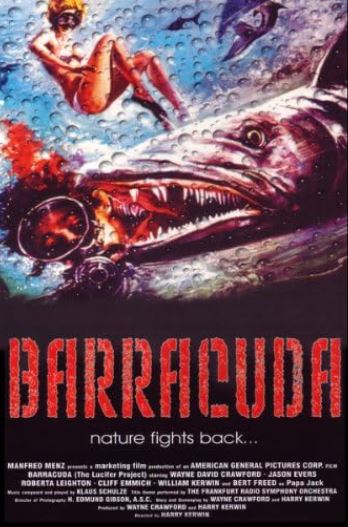 #Barracuda (1978)   🐟
Little coastal town is being terrorized by deadly Barracudas.
#CreatureFeature #FilmsWithBite 
#FilmX   📽️  🎬