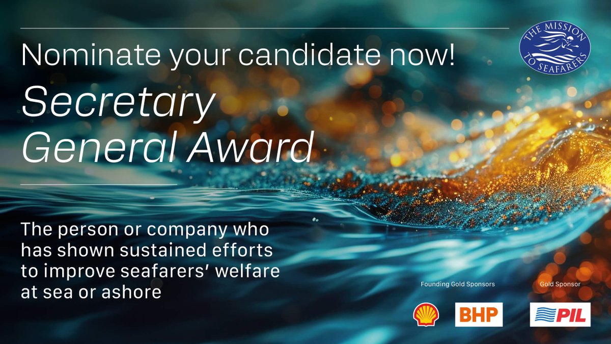 Do you know an individual or company that has consistently worked to improve #seafarer #welfare, both at sea & ashore? Submit your nomination before 4 July for a chance to win the Secretary General Award at MtS' Seafarers Awards Singapore 2024 ➡️bit.ly/49ee6EC
