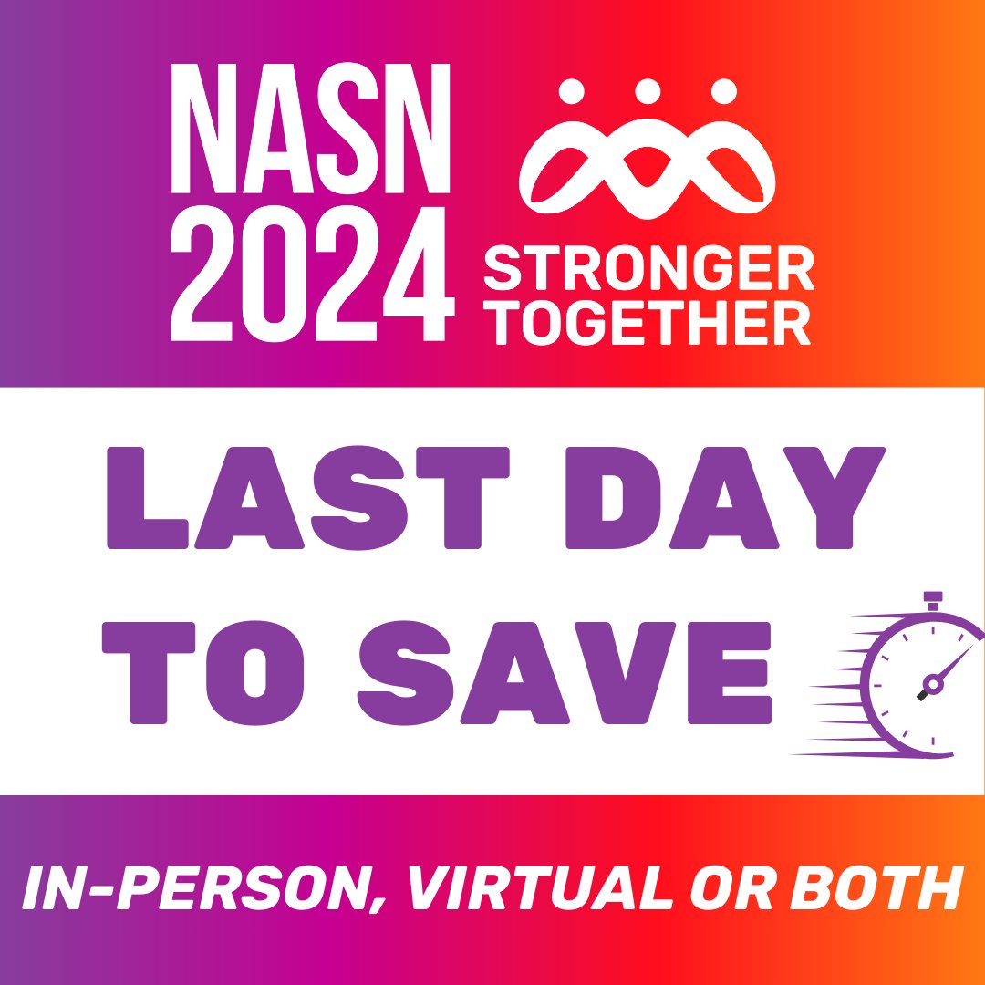 Don't miss the savings. The #NASN2024 Early Rate ends TODAY, May 10! Register now and save ➡ow.ly/Mqa450Rcz5I #schoolnurses #NASNStrong #conference #schoolhealth #strongertogether