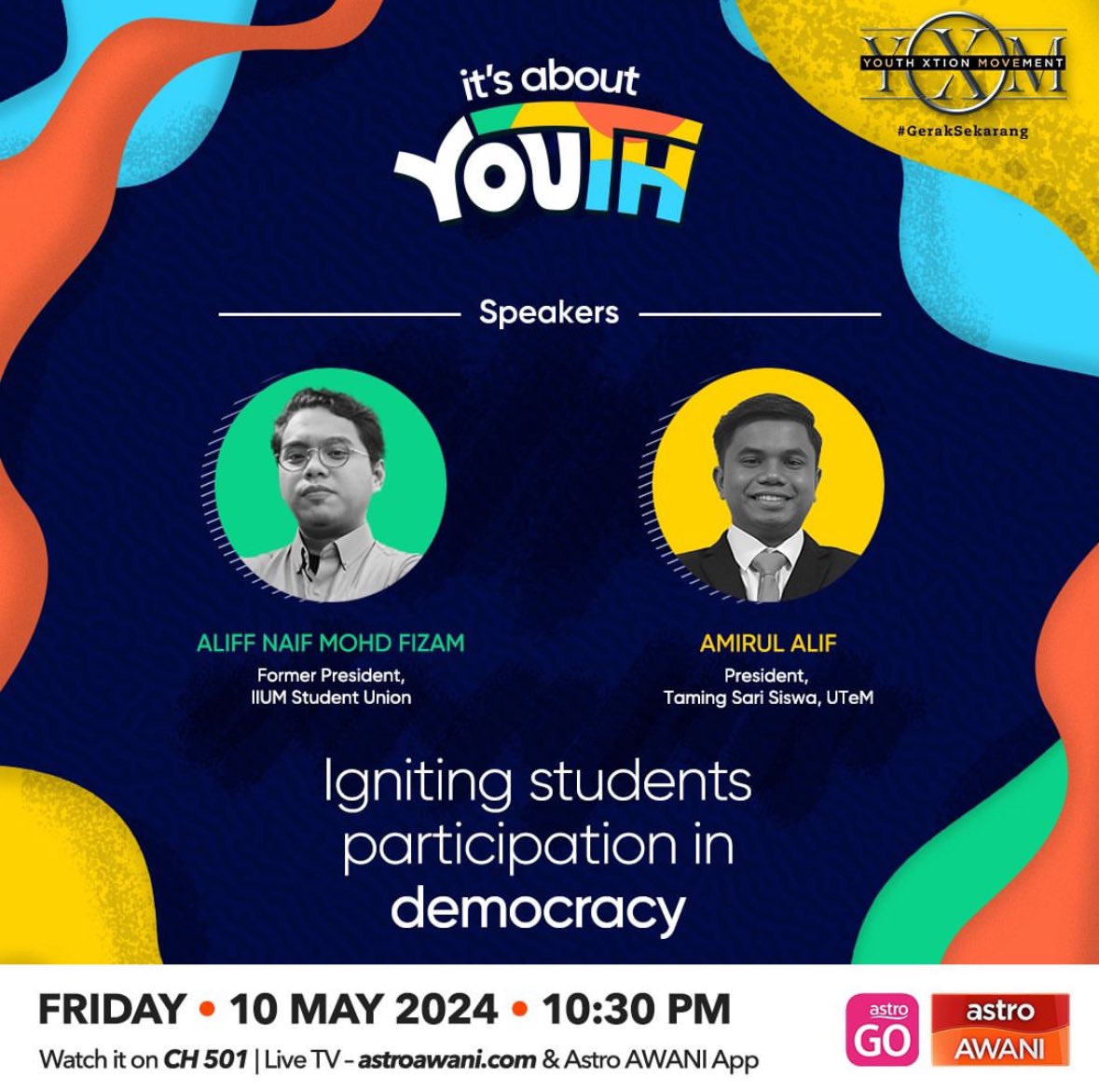 Catch me on @501Awani’s It’s About YOUth tonight!