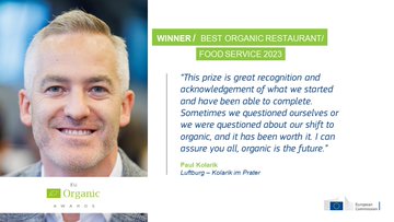 ⏳Only 2 days left to apply for the #EUOrganic Awards 2024! 

Last year's Best Organic Restaurant was Luftburg-Kolarik im Prater (Vienna 🇦🇹) - learn more and apply to showcase your organic project & gain international recognition 👉  ow.ly/LE3N50RynCt 

#EUOrganicDay