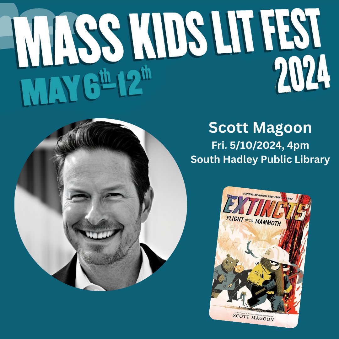 TODAY!!! Join #graphicnovel #author/#illustrator @smagoon at a #MassKidsLitFest #drawing #workshop @SHPLibrary re: THE EXTINCTS @abramskids! See: ow.ly/1aby50RwqJY #ChildrensBookWeek #pioneervalley #middlegrade #STEM #savetheplanet @MassLibAssoc @mblclibraries @odysseybks