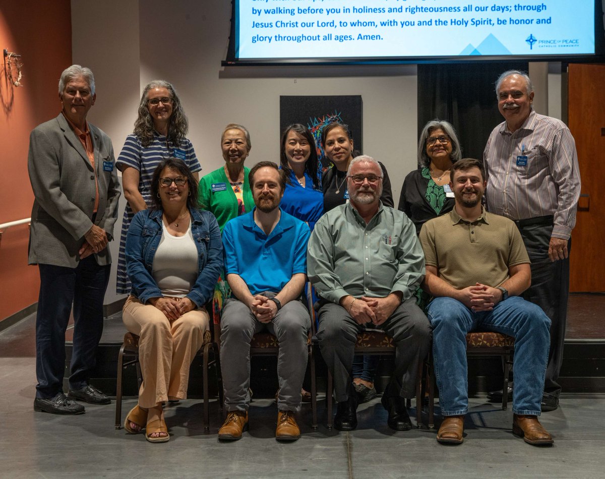 pophouston's tweet photo. Congratulations to the four new members of our parish pastoral council! Seated in the first row are our new council members: Jennifer Mohr, Tyler Scroggs, Joe Camp, and Kenrick Piercy. Let's pray for our new pastoral council members.
#pophouston https://t.co/zTDwNsgw2b