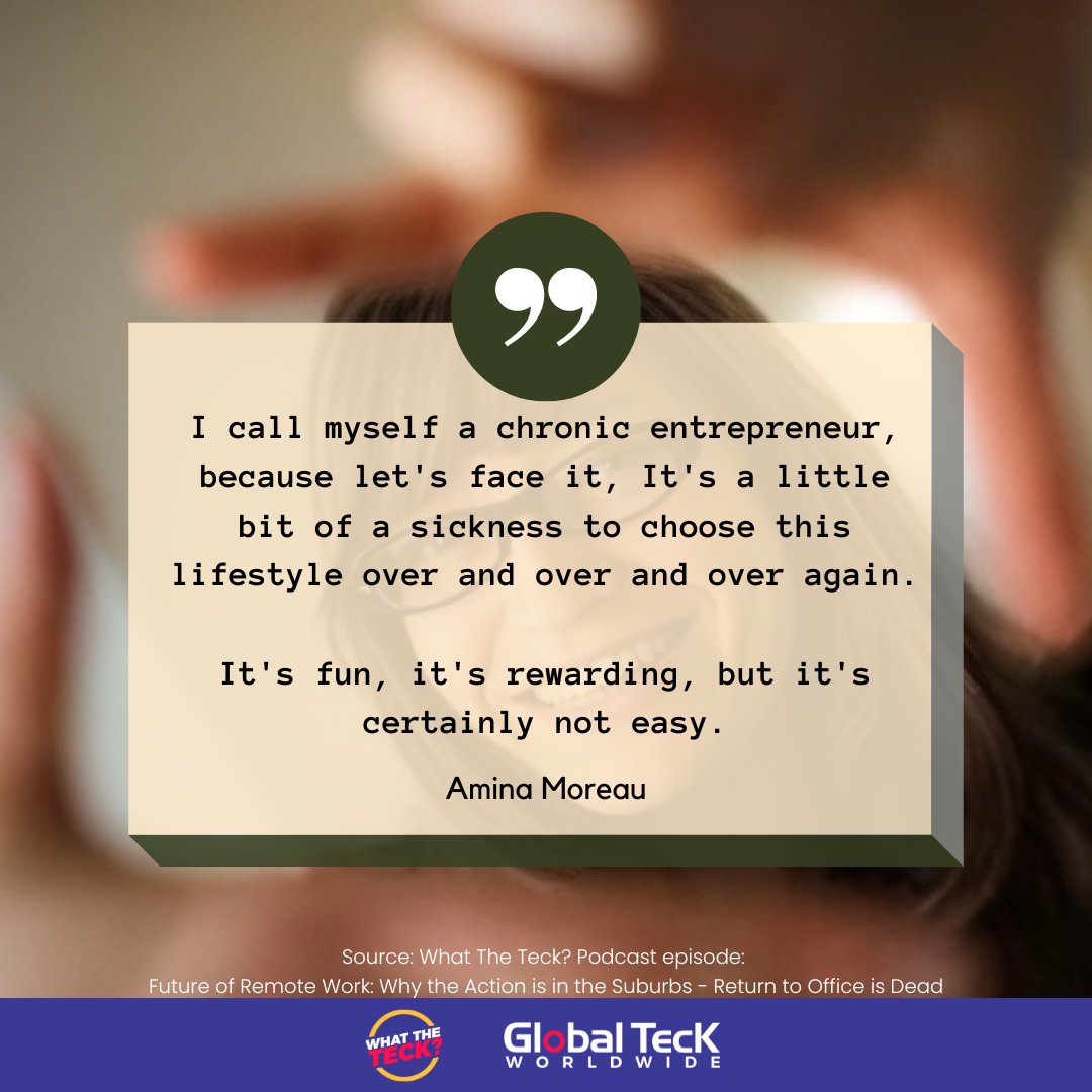 'Chronic entrepreneur' Amina Moreau understands the entrepreneurial call—a thrilling, yet challenging journey. Are you living your entrepreneurial dream? Share your story! #EntrepreneurSpirit