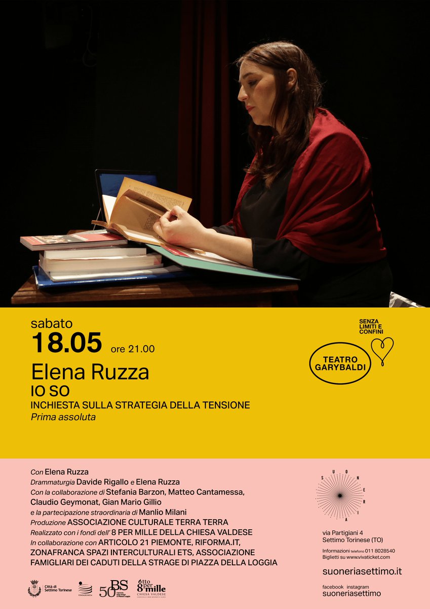 DavideRigallo's tweet photo. 🔔- 8
📅 𝐒𝐚𝐛. 𝟏𝟖 𝐦𝐚𝐠𝐠𝐢𝐨, h. 21, Teatro Garybaldi, Settimo https://t.co/vr2p8cVl01
❗️Prima assoluta
🔴𝐈𝐎 𝐒𝐎. 𝐈𝐧𝐜𝐡𝐢𝐞𝐬𝐭𝐚 𝐬𝐮𝐥𝐥𝐚 𝐬𝐭𝐫𝐚𝐭𝐞𝐠𝐢𝐚 𝐝𝐞𝐥𝐥𝐚 𝐭𝐞𝐧𝐬𝐢𝐨𝐧𝐞
Ciò che non si è ancora detto su stragi neofasciste e attacchi alla Costituzione https://t.co/aP65JySO8q