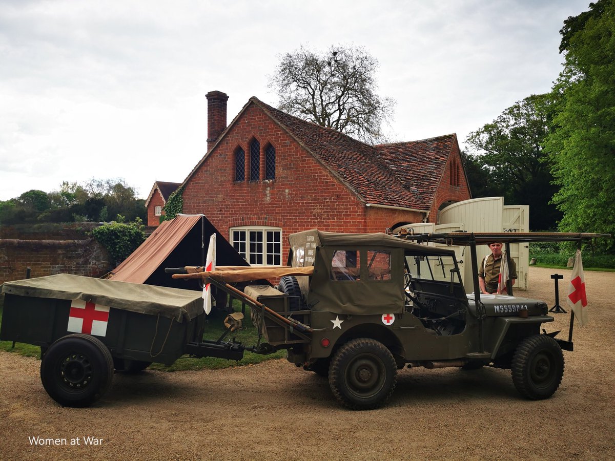 #QAIMNS nurses served throughout #WW2 with the #BritishArmy in Africa, across Europe & all the way to the Far East.Wherever there was fighting, they were close by to care for the injured & save lives.Over bank hol we were at @EHAudleyEnd telling their story, with a focus on 1944.