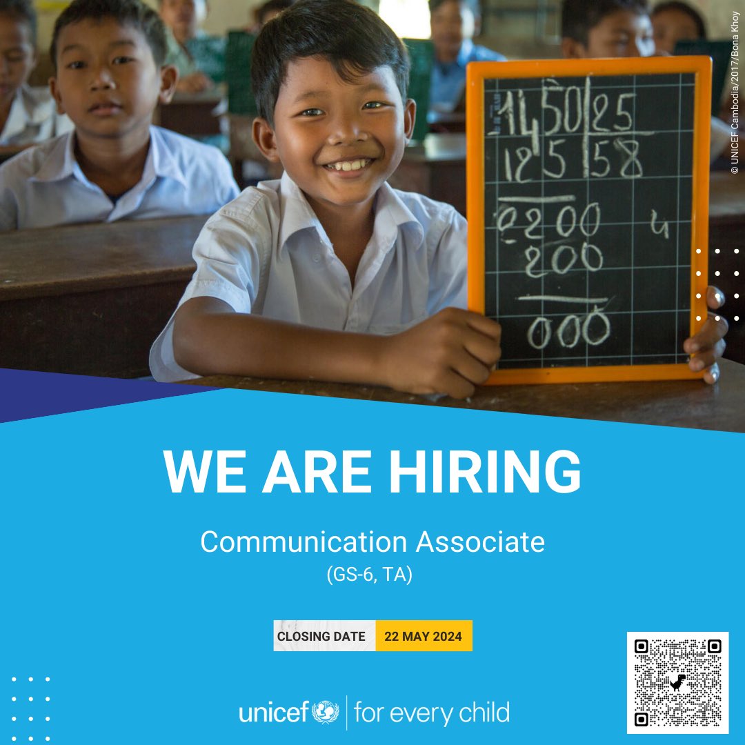 🚨 Job Opportunity Alert! Are you enthusiastic about enhancing the lives of Cambodian children through effective communication? If so, we want you! 🤗💙 👉 Apply now and join our team 🔗 uni.cf/4b8sksz