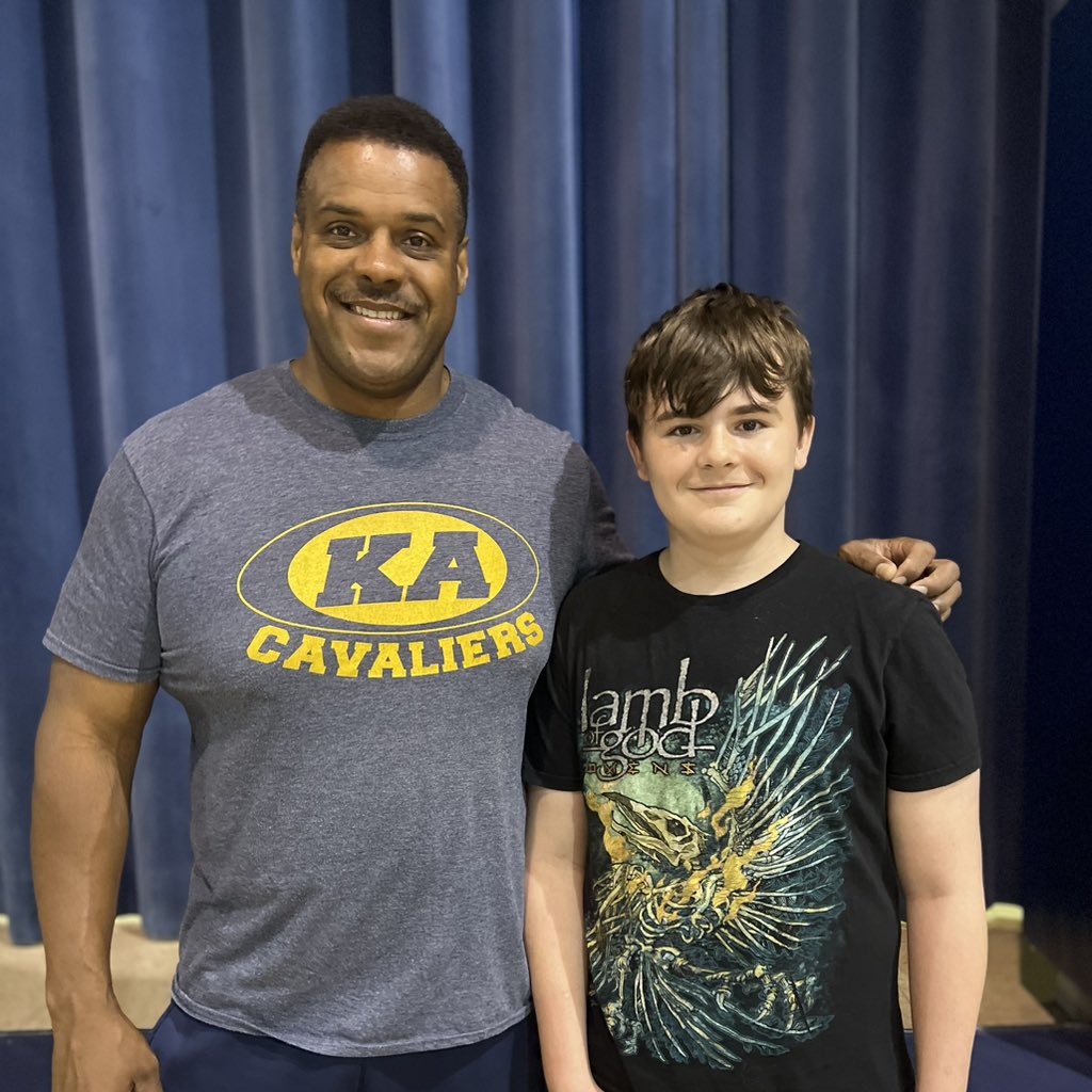 Next up is Dexter 🖐🏼! Mr. Wilson wanted to recognize Dexter for having the courage to travel to Harrisburg and speak publicly to a very important audience about Hemophilia. Awesome job, Dexter! #KAISExcellence 💙💛