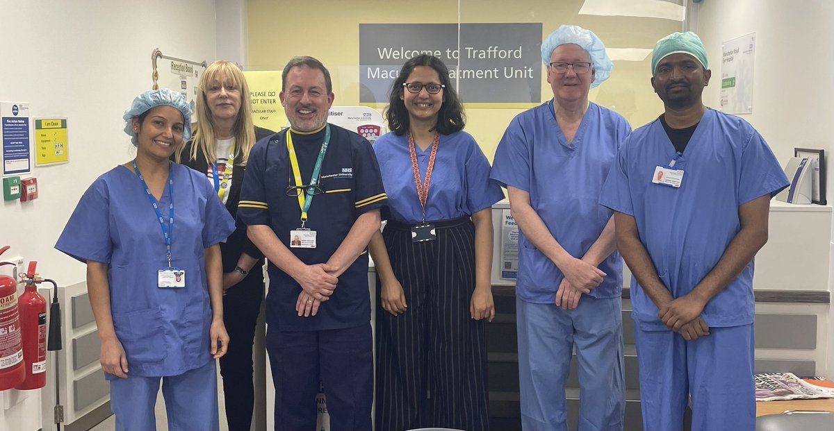 Another morning clinic at the Macular Treatment Centre team at Trafford General Hospital. Thank you for everything you do for our patients #IND2024 @ManchesterREH @MFTnhs @Kimberley_S_J @cherylcasey22