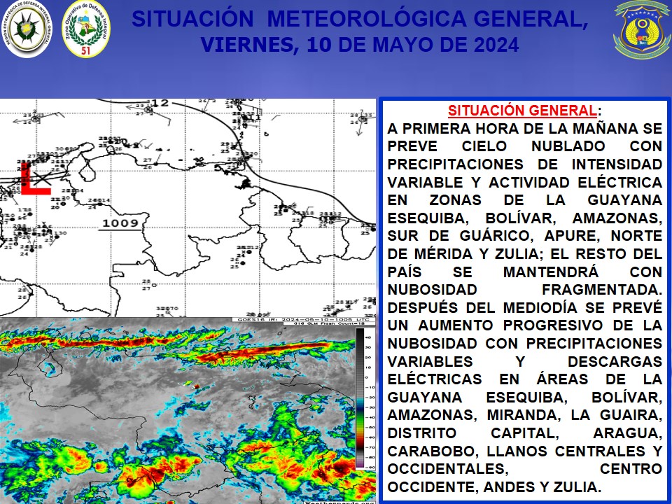 #VenezuelaFestivalDeAmor

📡¡FANB EN CONSTANTE MONITOREO!🇻🇪 

📢 La REDI ORIENTAL 🪖 a través de la oficina de Meteorología Aeronáutica de Barcelona te presenta el pronóstico ⛈️🌤️⛅ de hoy #10Mayo

@PCivil_Ve
@RedanOriente
@OrientalRedan