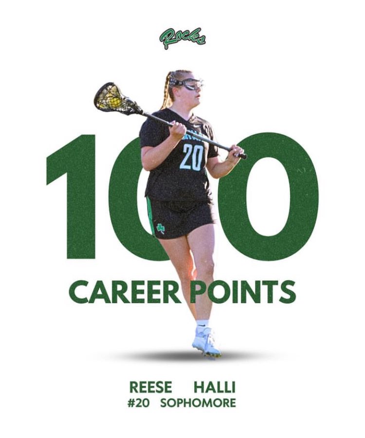 ☘️ Congrats to @reese_halli for reaching the 100 point career milestone 💚 #RockPride