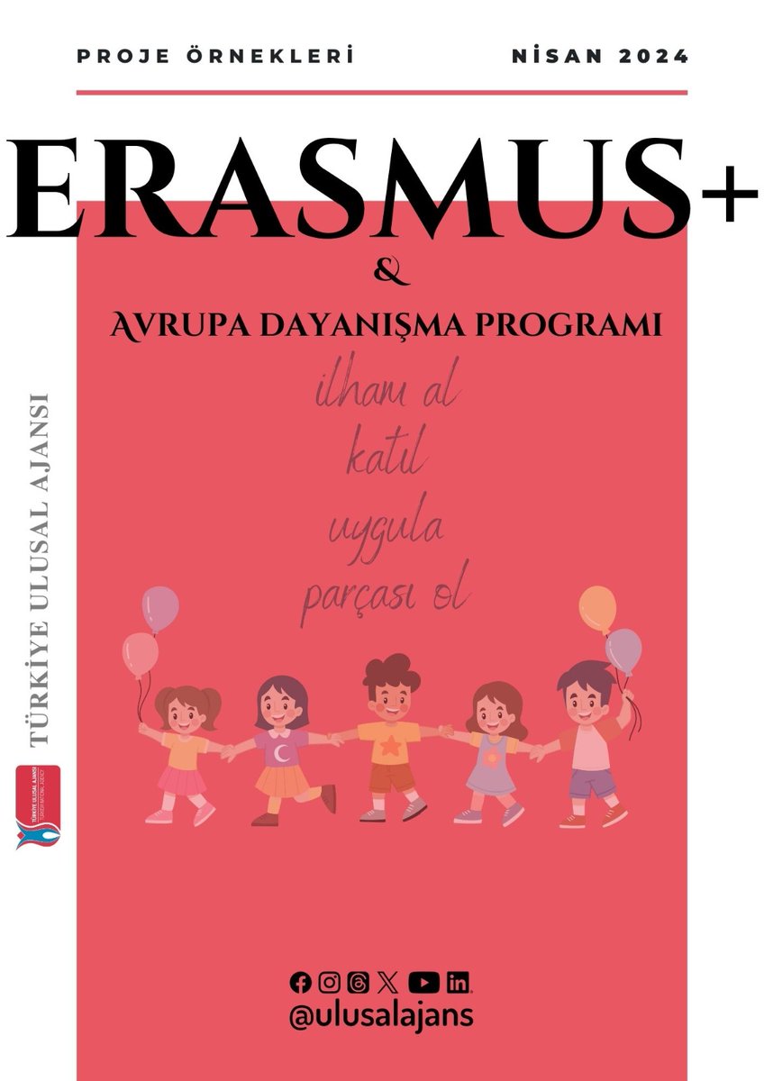 Tematik broşürlerimize bir yenisi daha eklendi! Çocuklarımızı konu alan Erasmus+ projelerinden örnekleri sizin için derledik. Broşüre erişmek için: ua.gov.tr/yayinlar/