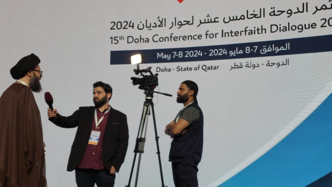 DialogueAdyan's tweet photo. #Mohamad_Ali_ElHusseini at the #Doha Conference for Interfaith #Dialogue:
Educational challenges require the promotion of common human values

@DialogueAdyan 
@dicid_qa https://t.co/k8H2u8hYR2