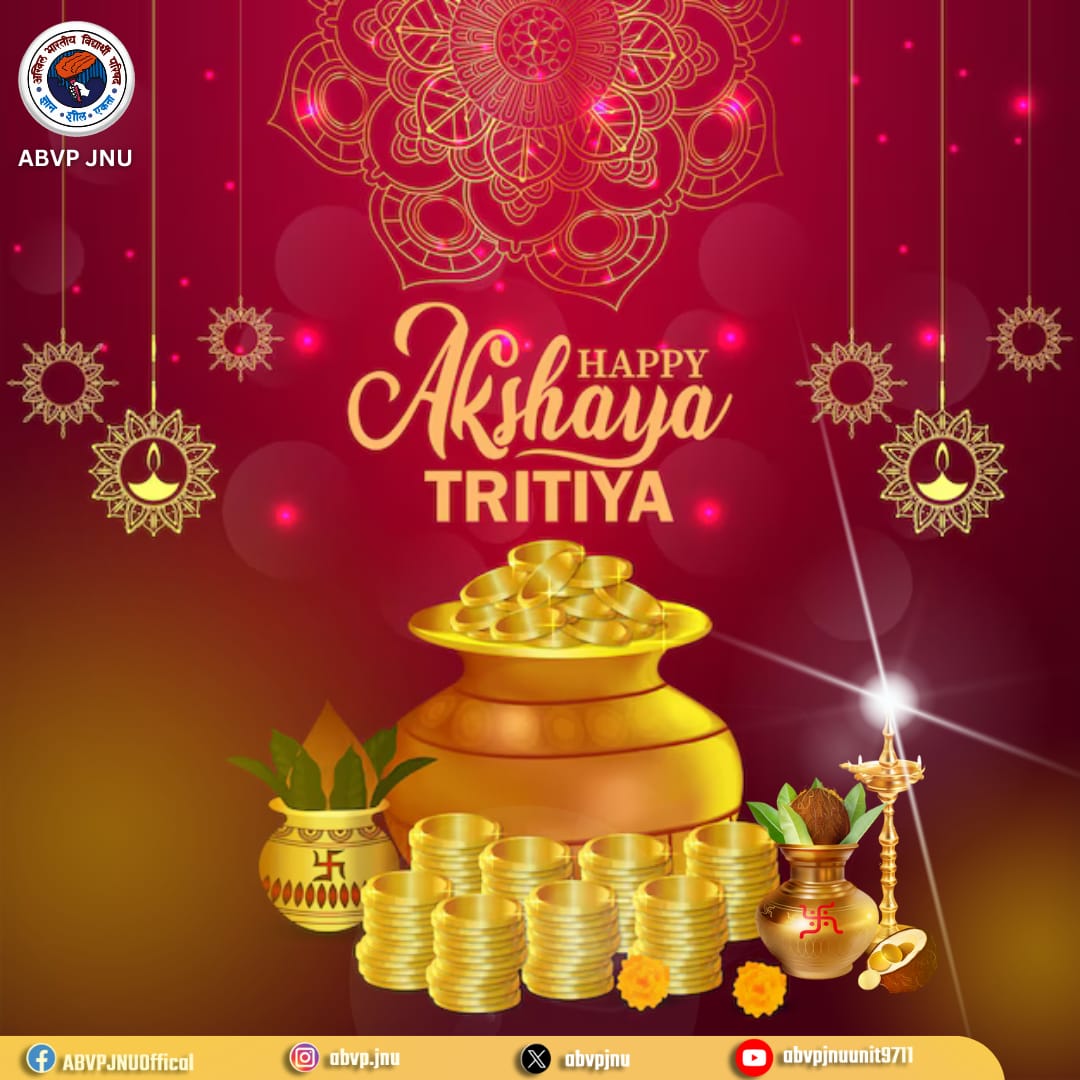 Best wishes to all of you on the holy festival of Akshaya Tritiya. May this festival bring eternal prosperity and good health in your life. #AkshayaTritiya