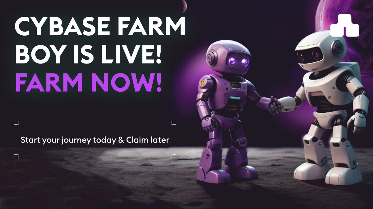 🔥 It’s Live! The CYBASE Farm Bot Has Landed! The gates are open, and the CYBASE Farm Bot is ready to invite you! An unbelievable chance to earn 50 points every 8 hours awaits you! 👾 Jump in now! Earn points by performing easy tasks and transform them into $CYBASE tokens.