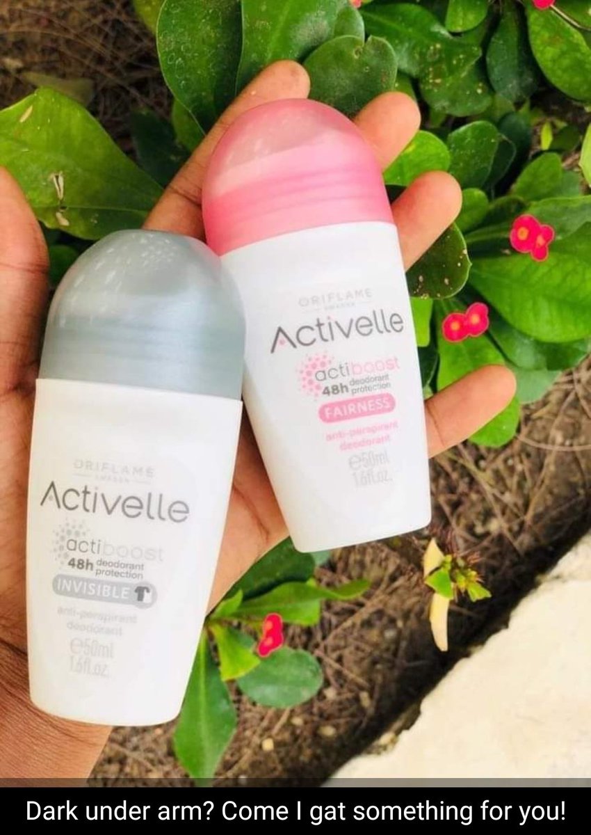 Activelle Even Tone
 anti-perspirant deodorant. 
And 
Activelle  Invisible Fresh
anti - perspirant deodorant. 

4,990 each

Location Abuja delivery Nationwide

Please help repost my customer might be on your timeline 🙏

#VendorsPRO  #vendoradvocacy