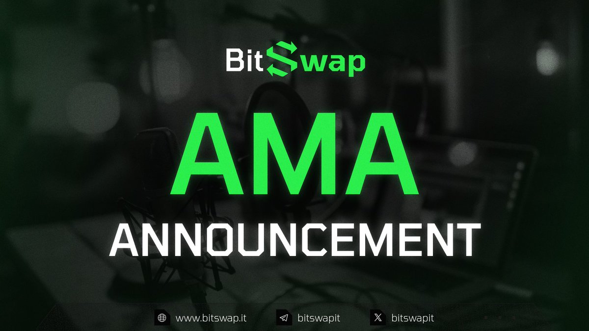 🚨 #BitSwap AMA Monday @ 12PM EST!  

♻️ Join us on Twitter to listen in and ask questions to us about $BITS! Send us in your questions by replying here or in the Telegram!

🔊 Stay up-to date @ t.me/bitswapit!