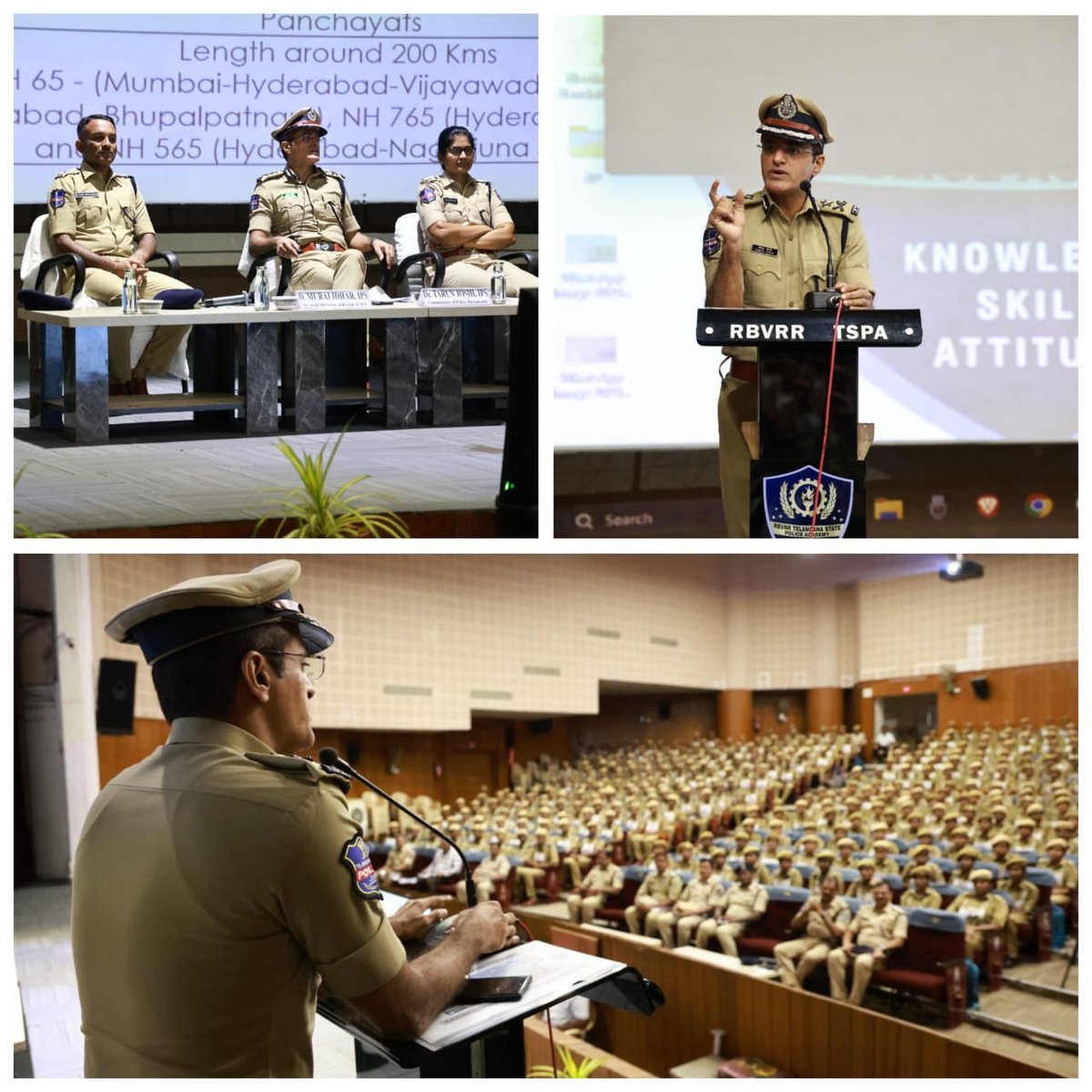 Today #CP_Rachakonda Sri Dr. Tarun Joshi IPS has briefed the #Trainee #SIs and #PCs at Telangana State Police Academy (TSPA) about #PollDayDuties, including Do's and Don'ts for trainees who are deployed to #RachakondaCommissionerate for #ElectionDuties. Sri. Muralidhar, IPS…