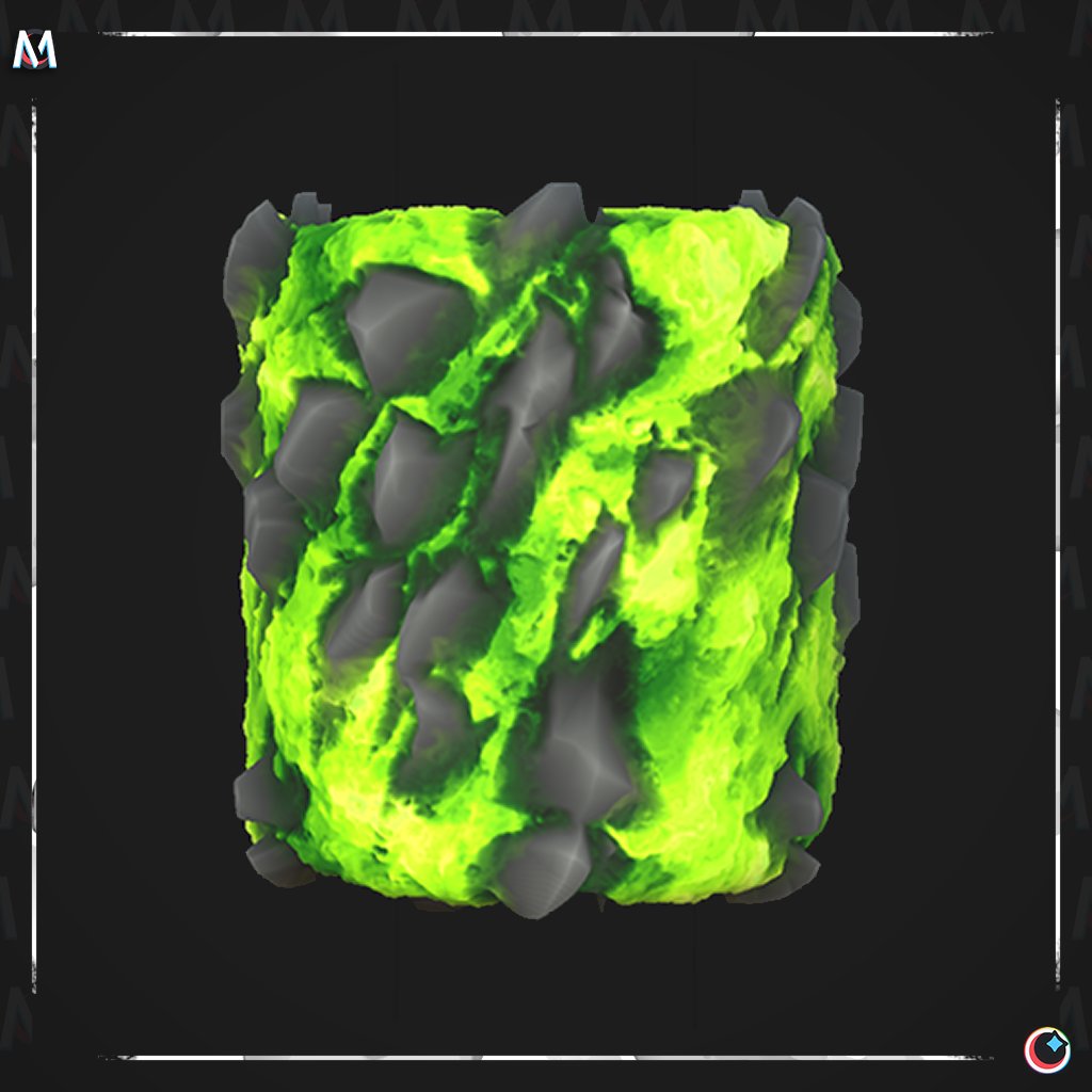 #Mayterials Day 09-10 Hazardous   

i was inspired by good ol' world of warcraft for this, that green/burning crusade lava thing always visually fascinated me :D 

<a href="/TheClubDiscord/">The Club</a> #Mayterials2024