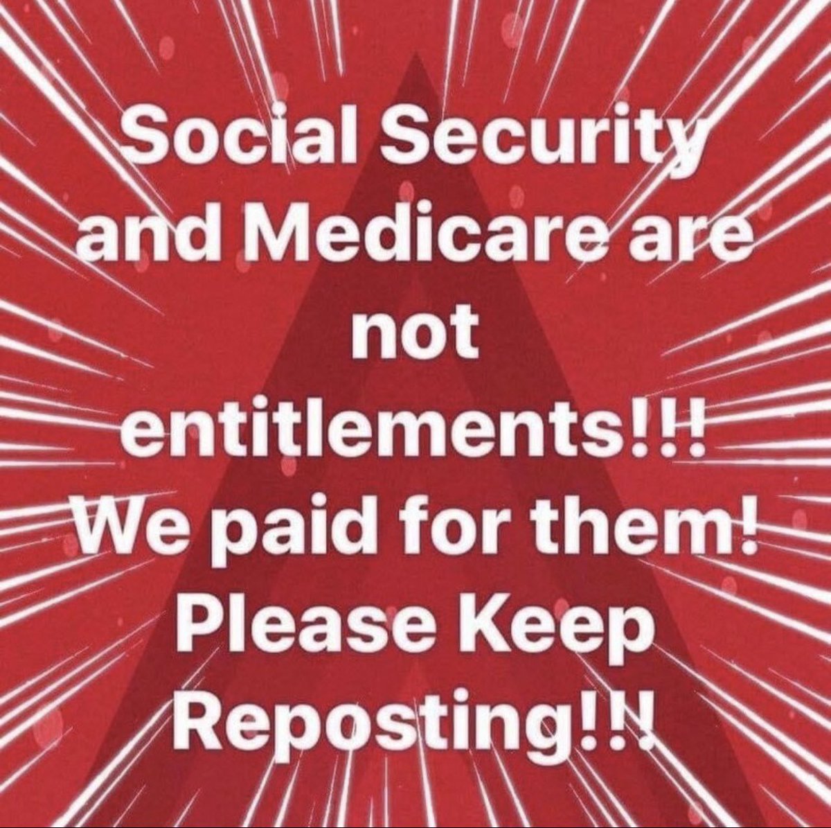 Social Security and Medicare are not entitlements! It’s our hard earned money paying for it ! Yet they are giving it away for free to Illegals who never paid a dime into it. It’s backwards! Who gets kissed just thinking about it? 🙋‍♂️
