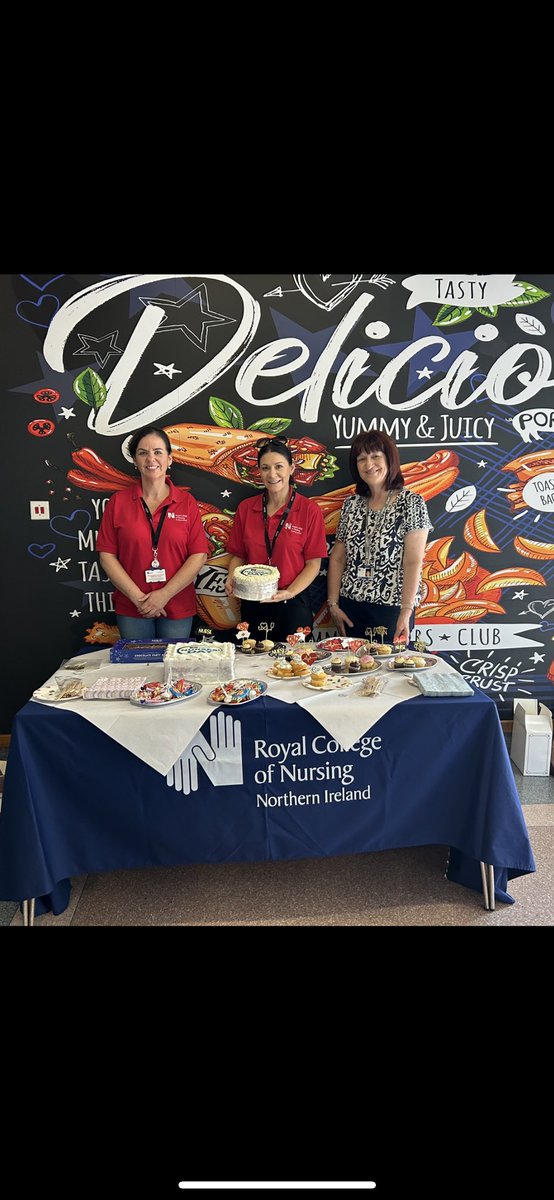 Happy International Nurses Day 
<a href="/RCN_NI/">RCN Northern Ireland</a> are outside the canteen in Antrim Area Hospital to celebrate all our fantastic nurses.