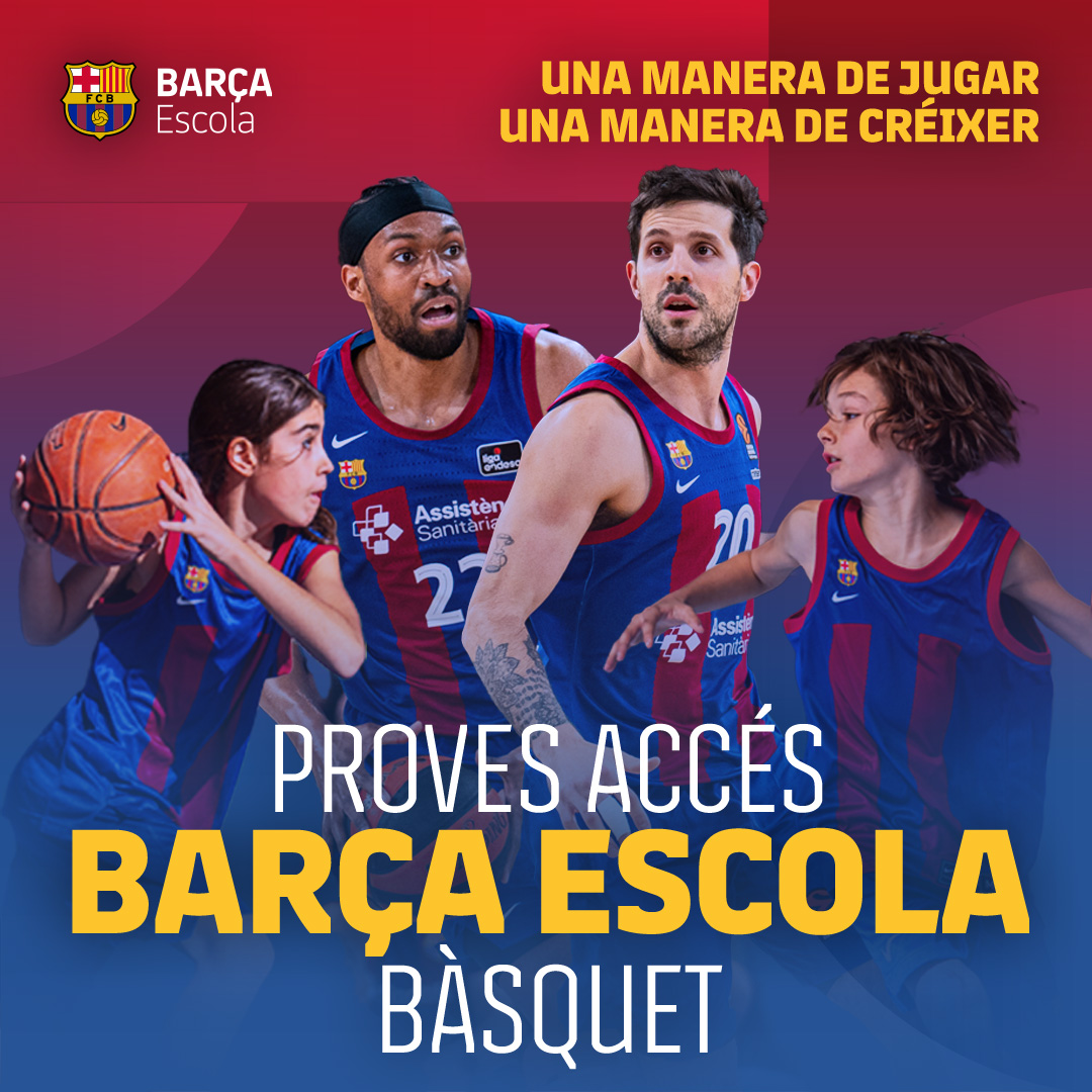 Vine a jugar a la Barça Escola de bàsquet i aprendre a jugar com els teus ídols. Inscriu-te ja!!! Si has nacido entre el 2013 y 2020 y te encanta el basket, no dejes pasar esta oportunidad. Apúntate ya!! 👉barca.link/xLby50RBmjJ @BarcaAcademy 🔵🔴 #ForçaBarça