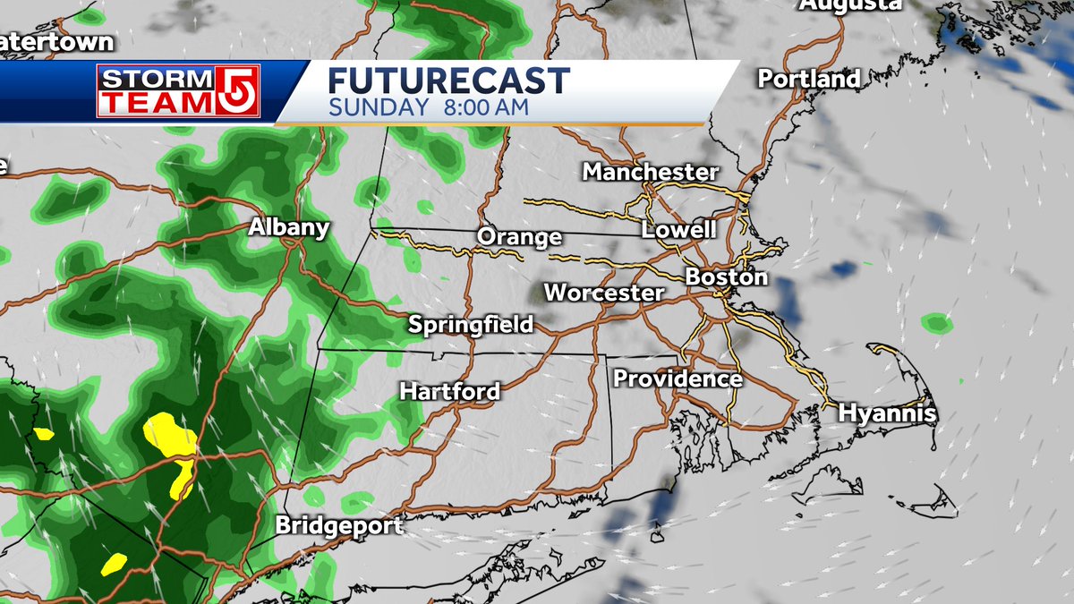 MOTHER'S DAY WEEKEND Is cool but mostly dry. Temps stuck in the 50s with an upper-level low overhead ▶️Saturday: More clouds than sun, but dry in the 50s NE wind 5-15mph ▶️Sunday: Some AM showers in western New England. Mostly cloudy and cool, 50s chance spot PM shower #WCVB