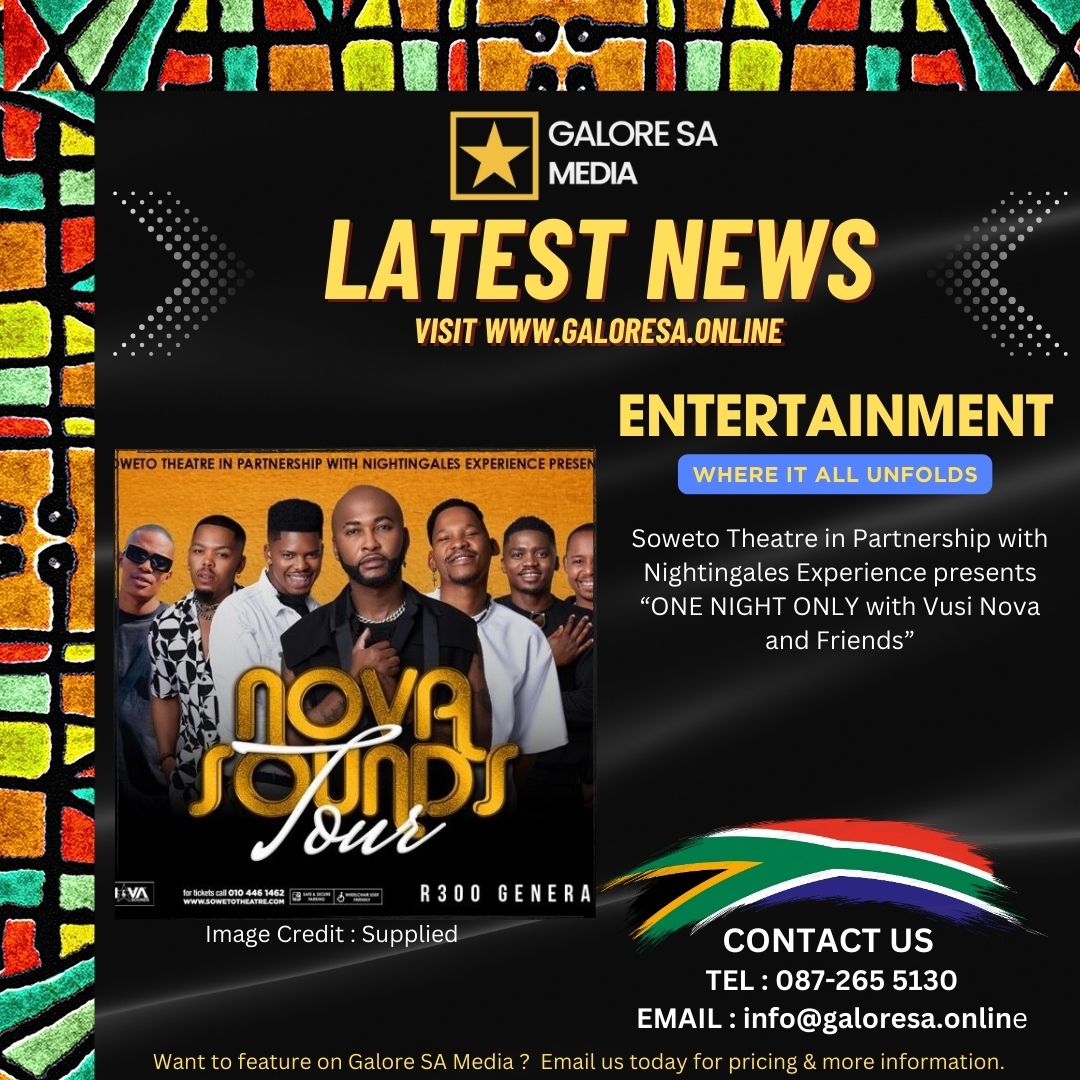 Soweto Theatre in partnership with Nightingales Experience, in collaboration with Nova Sounds announces a nationwide tour titled “ONE NIGHT ONLY with Vusi Nova and Friends”, set to take place at the Soweto Theatre’s Gibson Kente Auditorium on the 28th of June 2024 starting from…