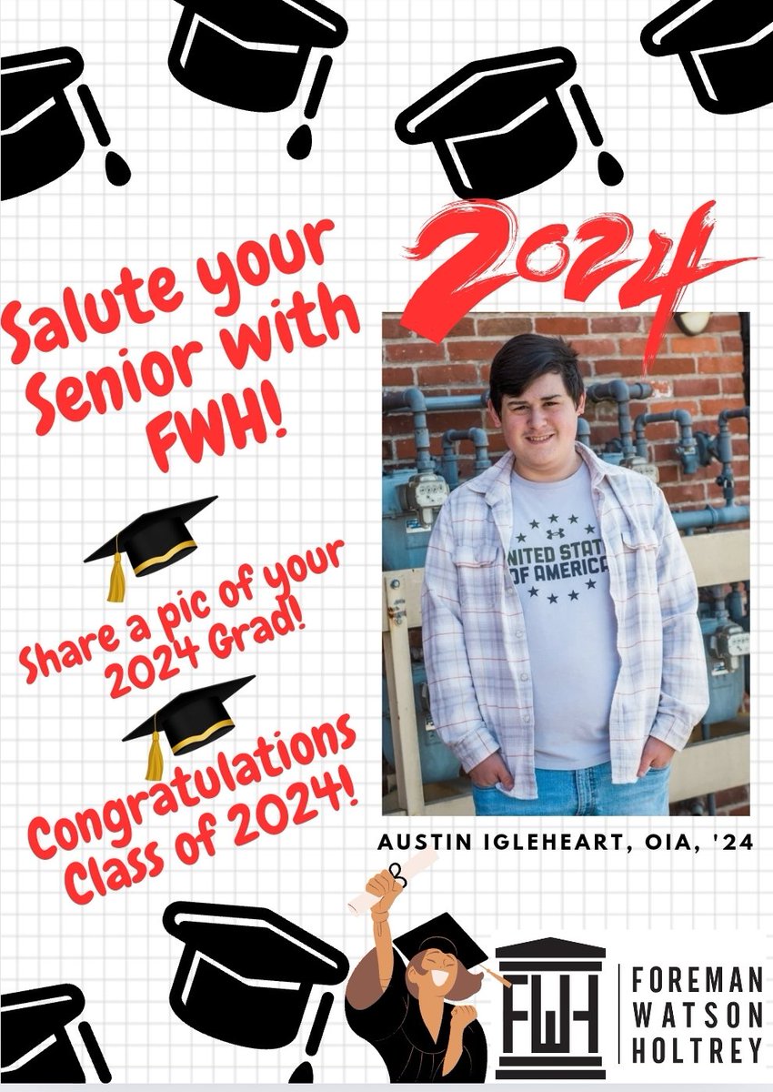 <a href="/fwhlegal/">FWH Legal</a> salutes the Class of 2024! Tag your '24 Grad! 🎓🎓🎓🎓🎓 #OBKY #Classof2024 🎓🎓🎓🎓
