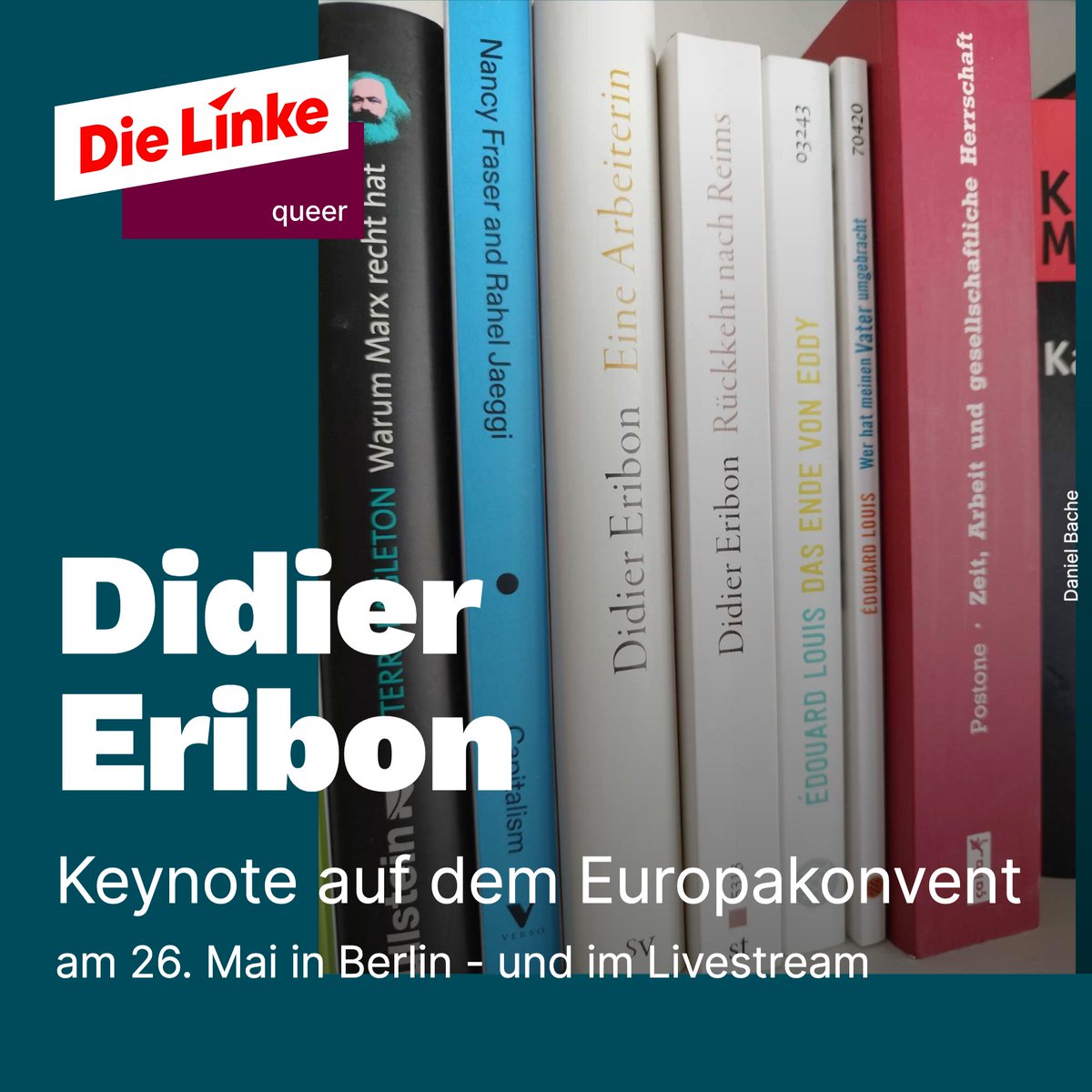 Didier Eribon, Autor u.a. von 'Rückkehr nach Reims', unterstützt unsere Partei @dieLinke im Wahlkampf. Er wird am 26. Mai auf dem Europakonvent der Partei in Berlin eine Keynote-Rede halten. Die Veranstaltung kann im Livestream verfolgt werden: die-linke.de/start/termine/…