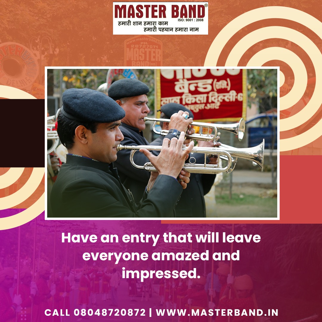 Have an entry that will leave everyone amazed and impressed.
.
.
#MasterBand #IndianWeddingBand #BestBand #Bookings
#bestbandindelhi #beats #weddingband #weddingday #brideandgroom #baggi #doli #shaadi #shadiseason #weddingneeds #smallweddings #wedding #indianwedding #mehndi