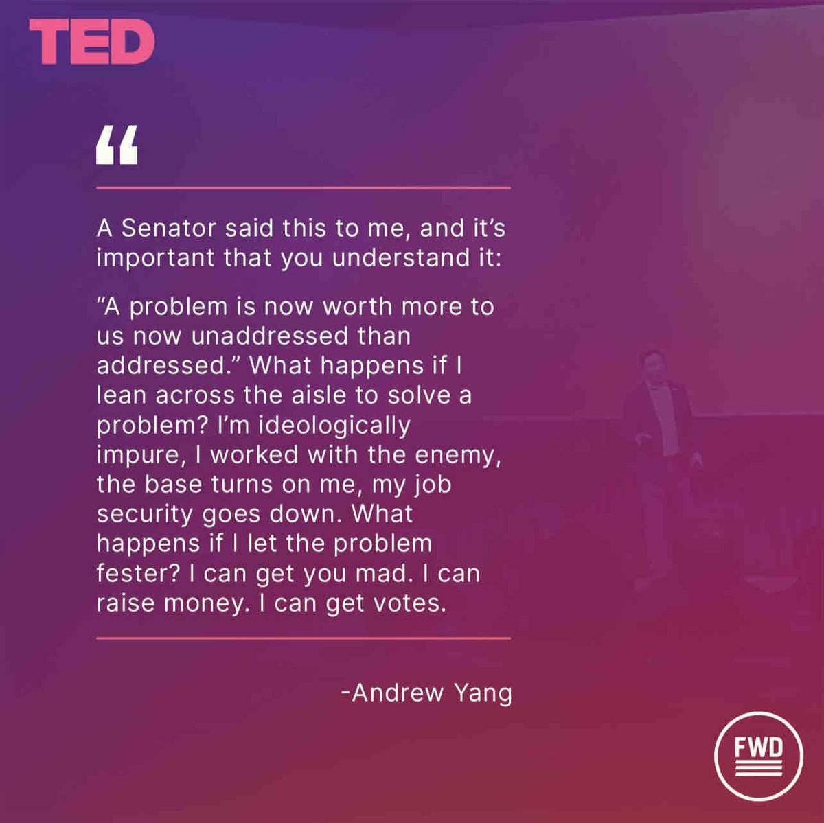 Andrew Yang TED Talk: Why US politics is broken — and how to fix it ted.com/talks/andrew_y…