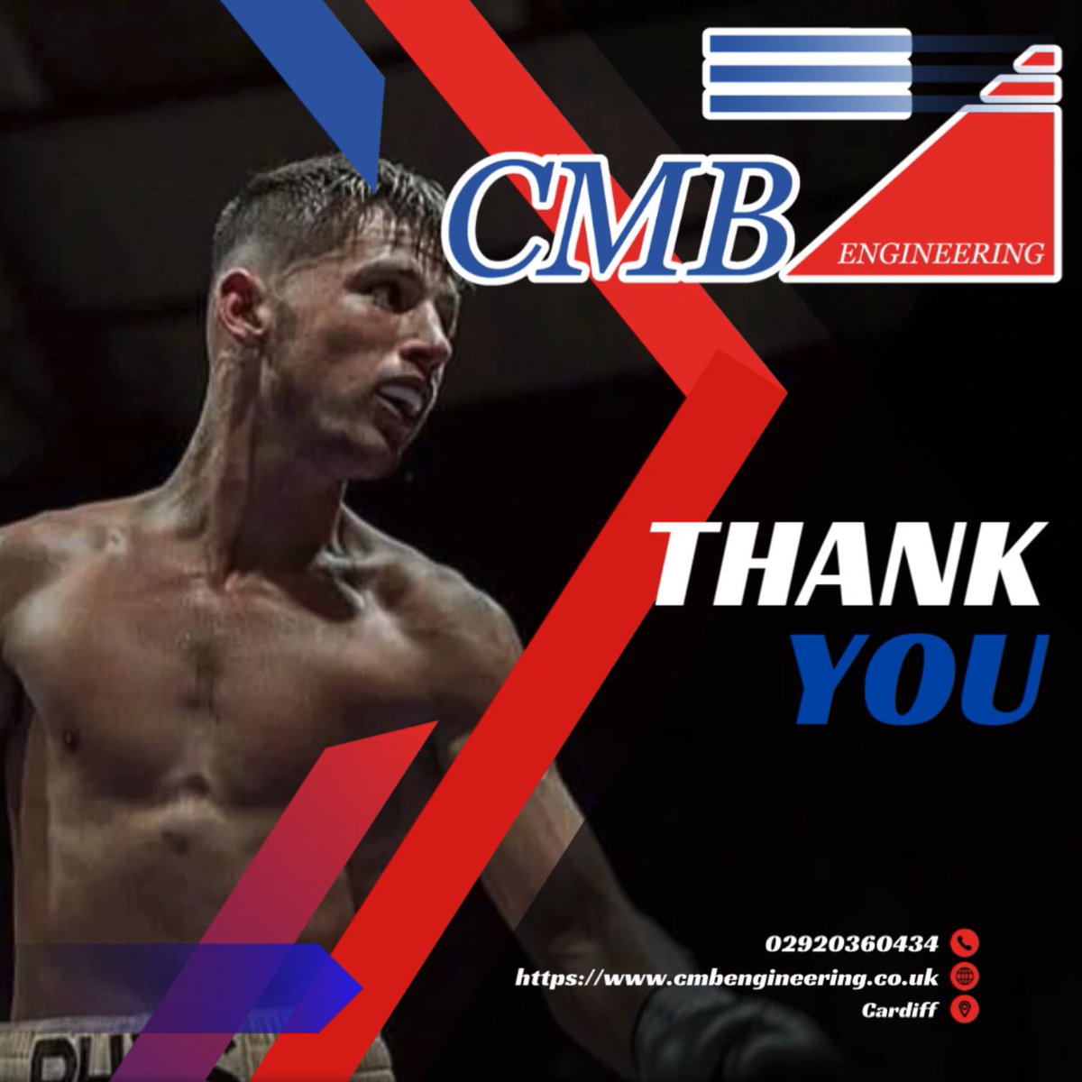 CMB are proud to be sponsoring Welsh boxer, Rhys Edwards, in his fight tomorrow in the @UtilitaArenaCDF for the WBA Inter-continental featherweight title - live on Sky Sports. We're proud to extend our long history of supporting Welsh sport and we wish Rhys the best of luck!