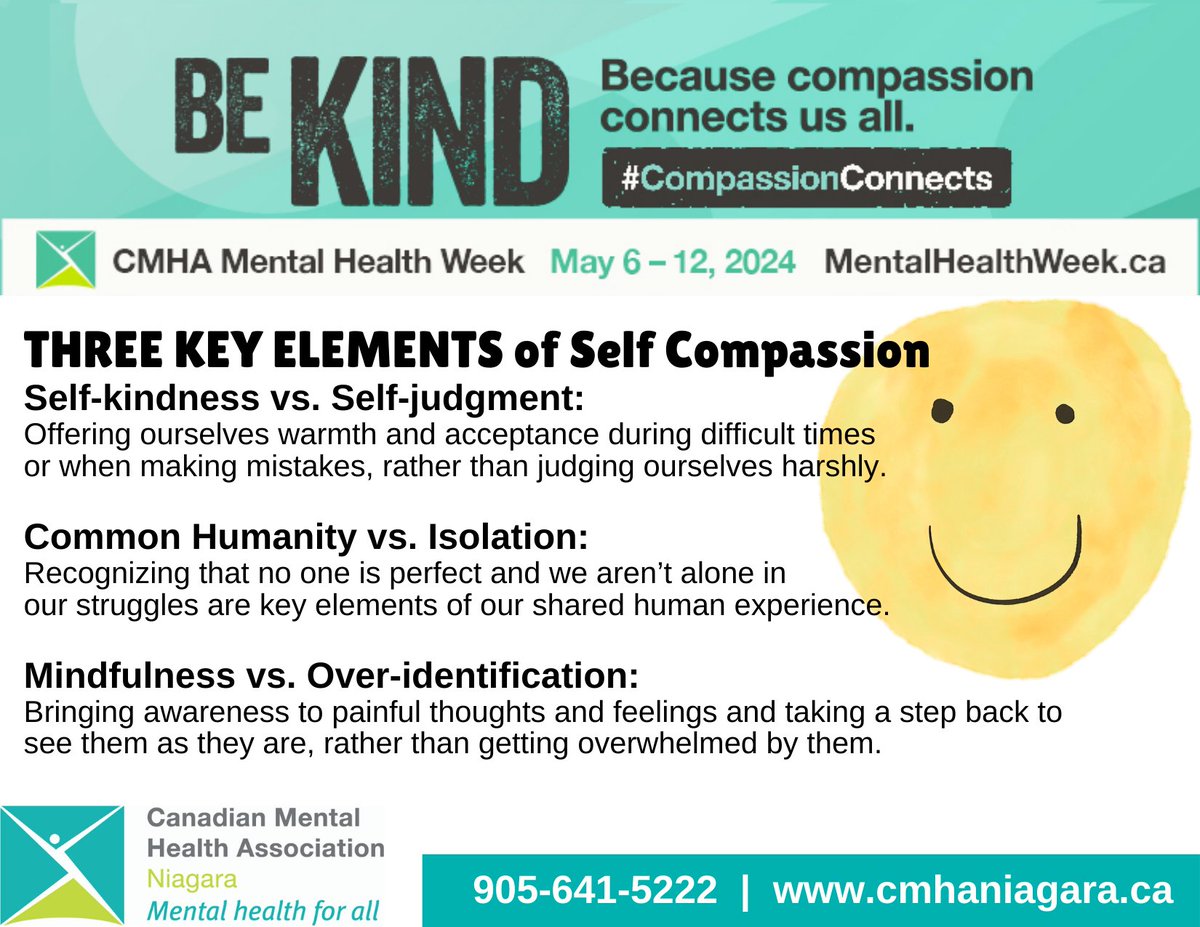 Compassion is the practice of meeting suffering – whether our own or the suffering of others – with kindness. Join the Canadian Mental Health Association for #MentalHealthWeek and explore how #CompassionConnects us all. mentalhealthweek.ca